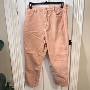American Eagle Outfitters Stretch Mom Jean Women's Size 16 Regular Pink Corduroy